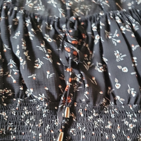 Free people Floral Lolita Top Black Women's  size XS - Picture 10 of 12